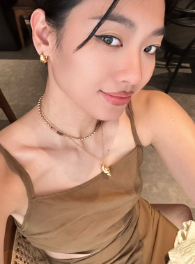 串珠项链钛钢玛瑙新中式