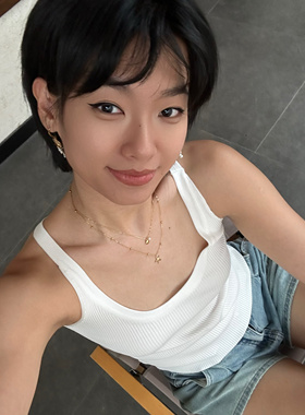 vintage沙滩贝壳双层海星钛钢项链女夏天叠戴锁骨链小众设计颈链