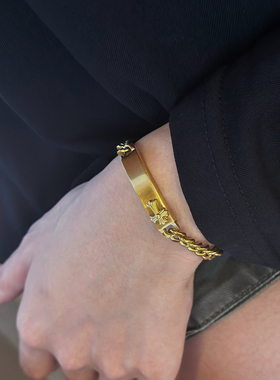 古巴手链chocker钛钢不掉色可洗澡项链十字架卡罗心手牌