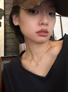 734可洗澡钛钢芭比同款吊坠爱心镂空锁骨链毛衣项链轻奢