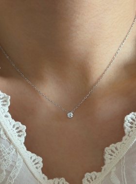 白金色亮晶晶项链女小众设计感61