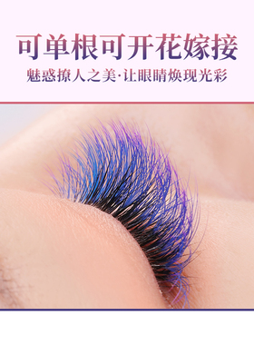 网红款彩色人鱼嫁接睫毛