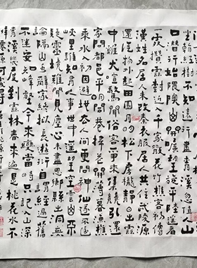 桃源行王忠华手写书法宣纸画芯