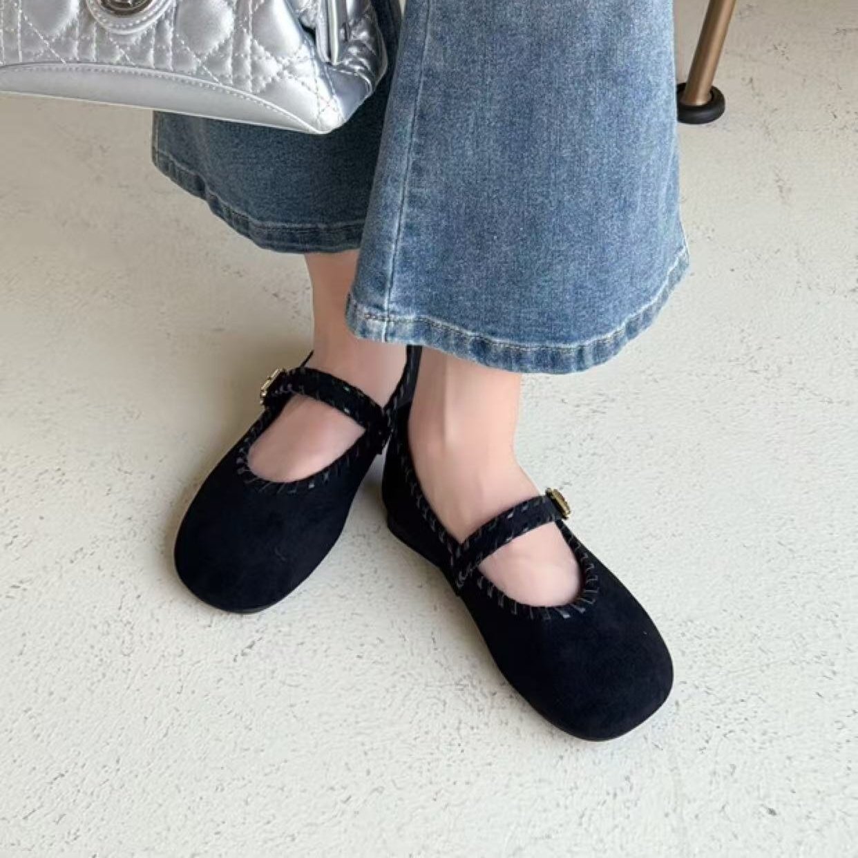 18羊筋绒复古玛丽珍鞋女式2026年春季新款青年一字扣低跟平底单鞋,淘宝优惠券,粉丝福利购,淘宝优惠卷