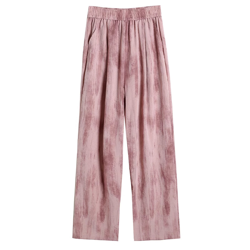 清仓捡漏冰丝扎染阔腿裤女士垂感休闲窄版直筒大码小个子外穿裤子,淘宝优惠券,粉丝福利购,淘宝优惠卷