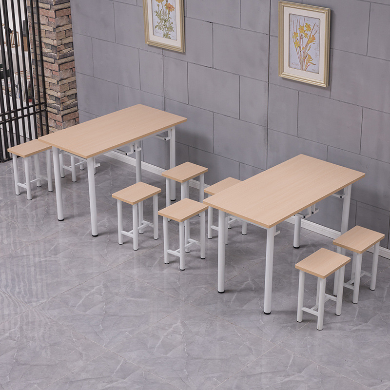 饭店餐桌椅组合商用员工食堂快餐厅面馆餐桌椅小吃饭店长方型桌子
