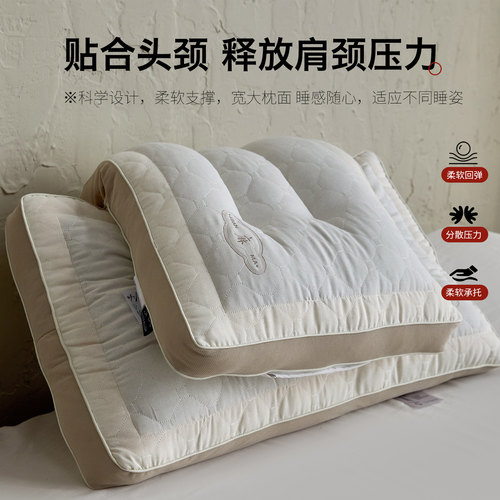 2026新款亚麻透气荞麦健眠护颈枕芯枕头深睡明目荞麦学透气硬枕 - 图2