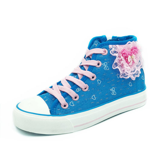 【断码区】牧童童鞋新款女童高帮轻便舒适透气耐磨帆布鞋30-37码