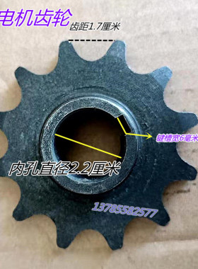 工地水电三轮车链条大小齿轮630工程电动车后桥电机飞轮牙盘配件