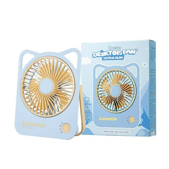 Katzen-Desktop-Kleinventilator, USB-Aufladung, tragbar, für den Außenbereich