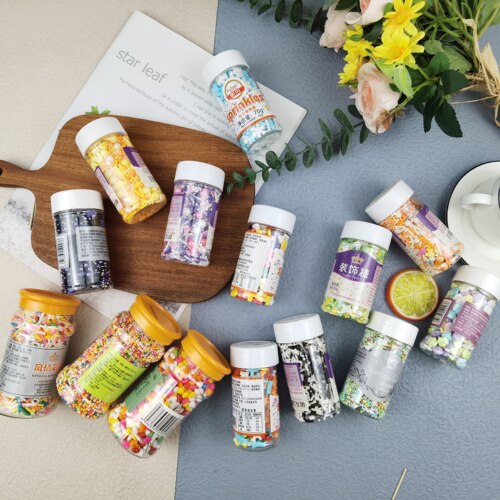 大号彩色糖珠蛋糕装饰可食用白色烘焙珍珠糖针彩糖彩针甜甜圈装扮 - 图2