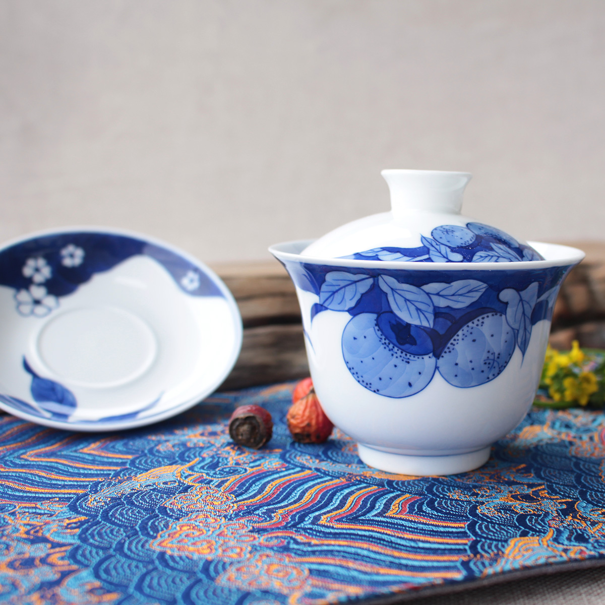 骨董品   元青花纏枝蓋缶 骨董品 元青花纏枝蓋缶