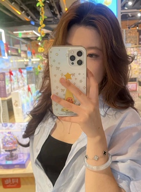 右半边2026款黑玛瑙四叶草手链女熊猫五花手饰镀18k饰品情人礼物