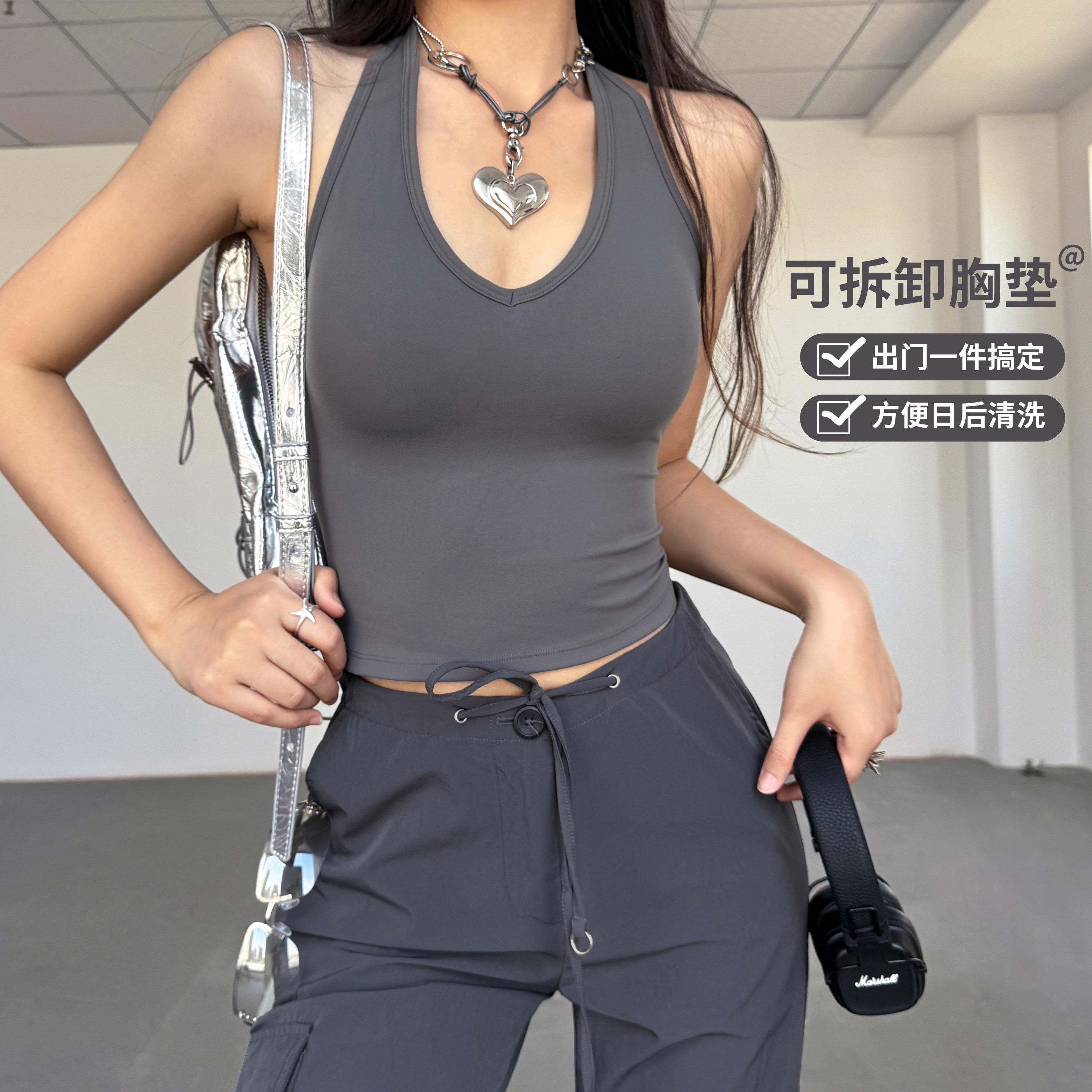 性感美背运动内衣女挂脖防震瑜伽服背心跑步训练专业健身文胸新,淘宝优惠券,粉丝福利购,淘宝优惠卷