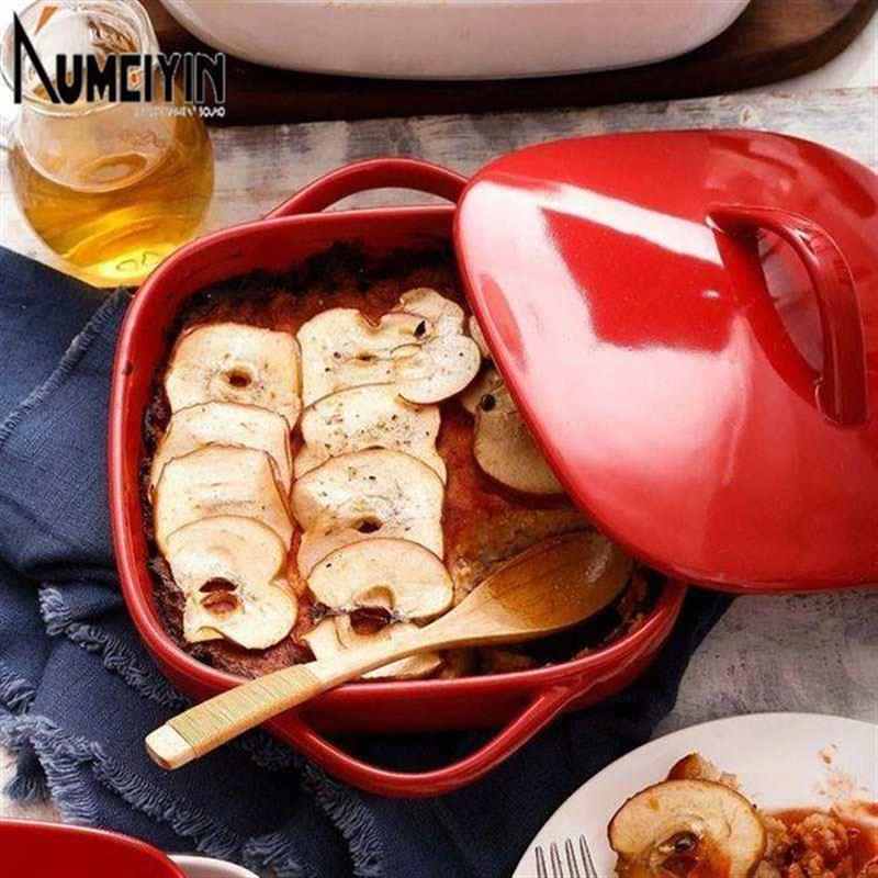 Baking bowl double ears cheese casserole baking dish with - 图0