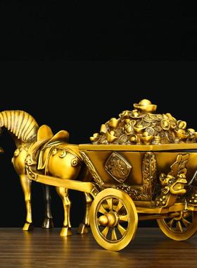 铜简约现代客厅带盖马拉车