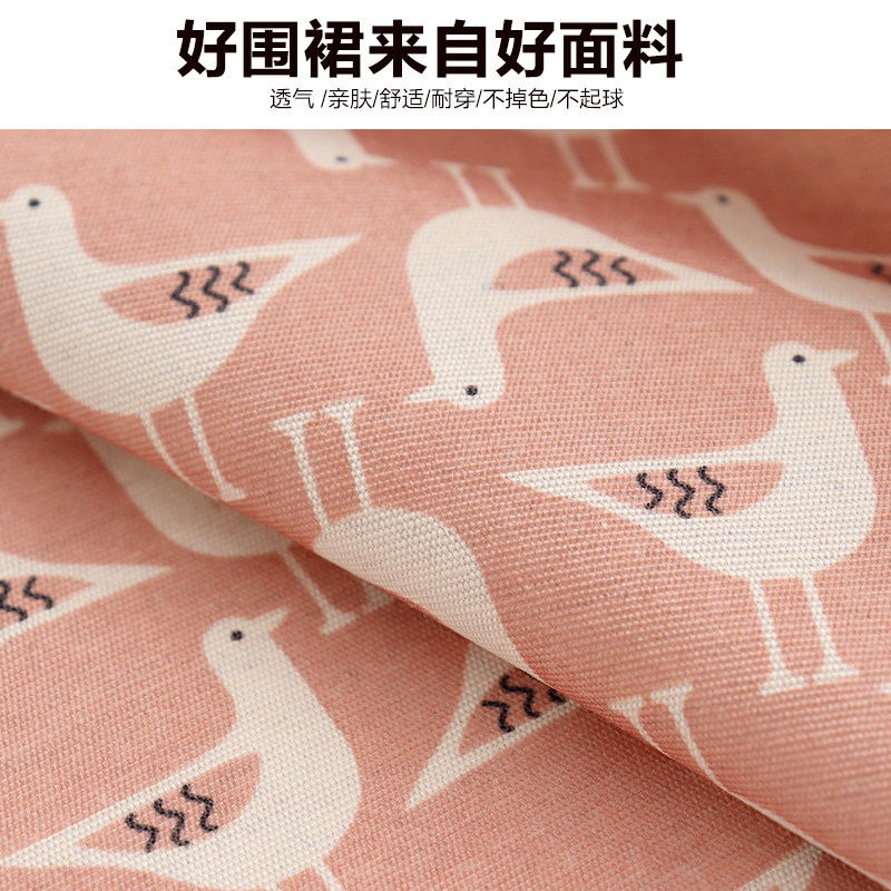洋气新款围裙韩版罩衣女帆布厨房长袖做饭家用日系工作服布料防污,淘宝优惠券,粉丝福利购,淘宝优惠卷