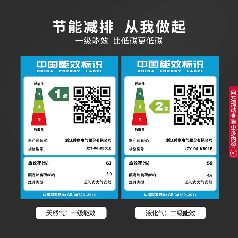 帅康KB01E燃气灶煤气灶双灶家用台嵌两用天然气液化气隔烟灶补贴 - 图2