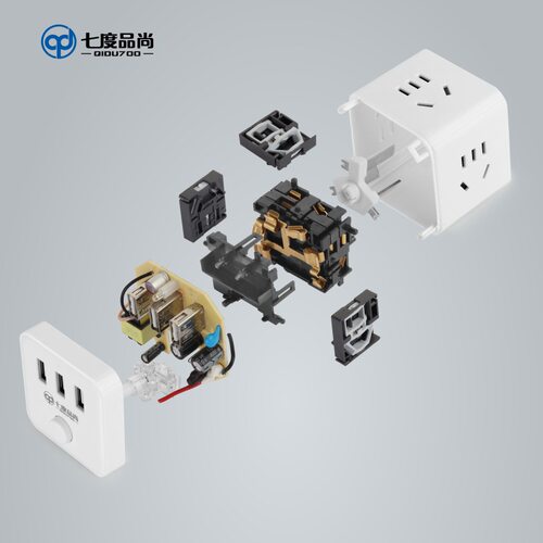 七度品尚一转五魔方插座usb立体排插智能多功能快充电立式插板 - 图2