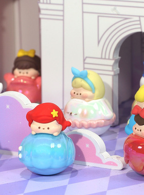 【新品】童话小镇不倒翁萌粒盲袋崽崽可爱萌粒摆件盲盒抖音同款
