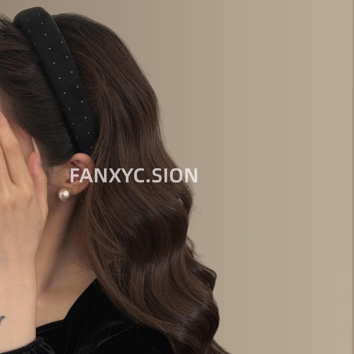 【济州晚风】韩系秋冬复古丝绒高颅顶发箍个性百搭头箍旅行发卡 - 图0