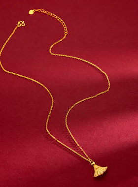 越南沙金花枝铃兰女士不掉色项链