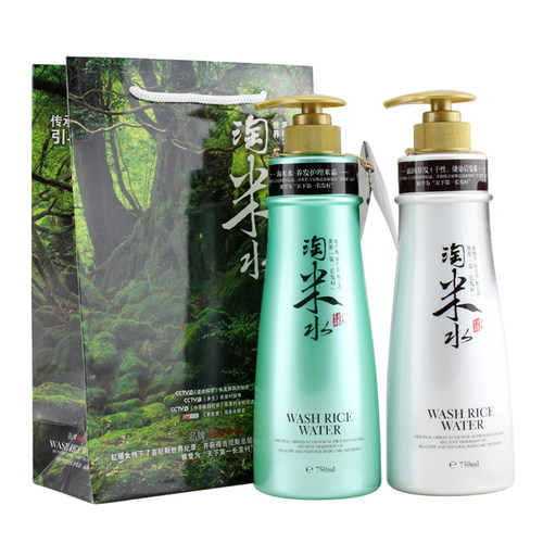 正品伊秀红瑶小寨淘米水洗发水护发素还原酸控油去屑滋润洗护套装 - 图2