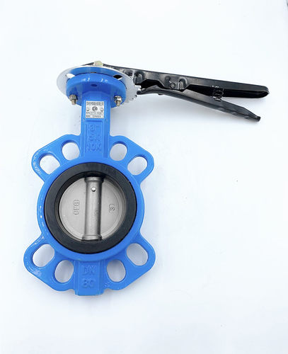 D71X-16手动手柄蝶阀对夹球墨铸铁304四氟不锈钢板DN50 80 100150 - 图1