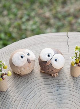 信乐烧粗陶摆件祝福礼物日式