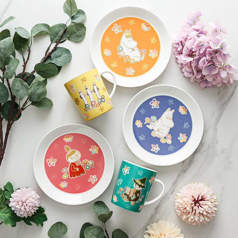 姆明Moomin正版授权卡通马克杯水杯子饭碗沙拉碗圆盘菜盘家用餐具,淘宝优惠券,粉丝福利购,淘宝优惠卷