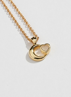 noonoofingers新月爱心项链