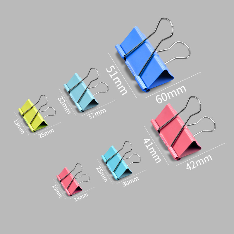 长尾夹大号彩色混合装多功能鱼尾夹小清新中号燕尾夹票夹票据文件书夹子办公文具固定整理夹强力试卷夹凤尾夹,淘宝优惠券,粉丝福利购,淘宝优惠卷