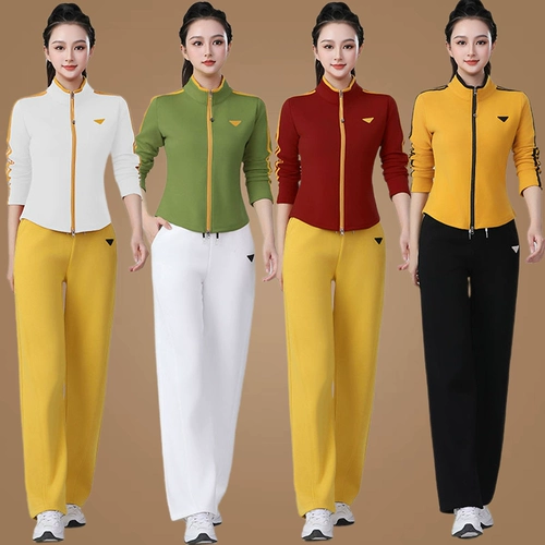 Летняя модная универсальная приталенная спортивная куртка, танцующие штаны, комплект, свободный прямой крой