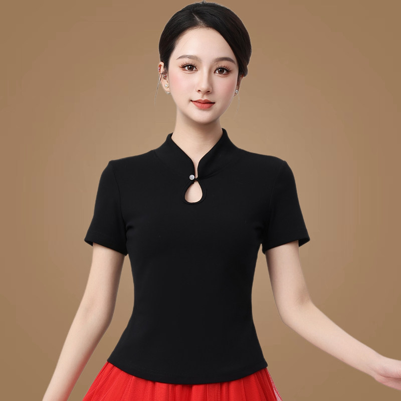 古典民族风新款上衣2025年盘扣立领国风舞蹈衣服广场舞演出服装女,淘宝优惠券,粉丝福利购,淘宝优惠卷