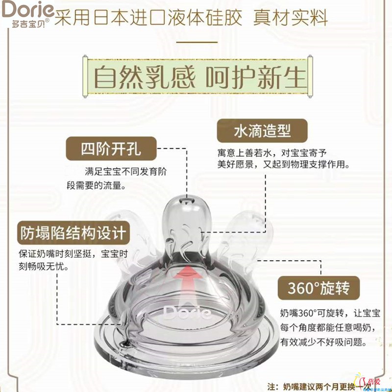 Dorje多吉宝贝PPSU奶瓶吉祥防呛系列宽口径带手柄180ml300ml-图0