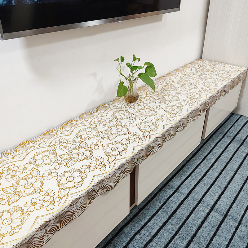 欧式电视柜桌布长形鞋柜台布防水pvc塑料床头柜餐边柜美甲桌盖布,淘宝优惠券,粉丝福利购,淘宝优惠卷