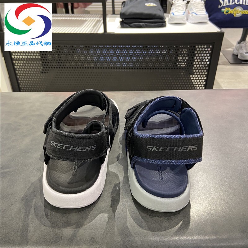 skechers 666081魔术贴休闲沙滩男鞋 永恒正品鞋店运动沙滩鞋/凉鞋