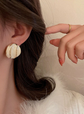 earrings小众镶钻树叶耳环ins新款轻奢流苏耳饰个性百搭耳扣绿色