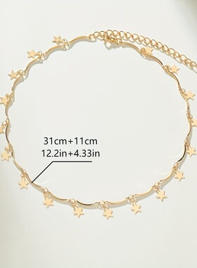 Five pointed star necklace星星五角星女项链简约感锁骨铁老钱风