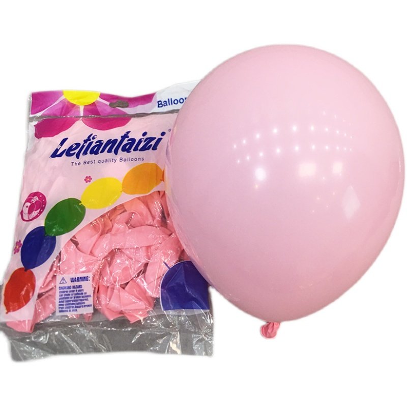 国庆求婚表白装饰浅粉色气球5/10/12/18/36寸嫩粉圆球 肉粉尾巴球