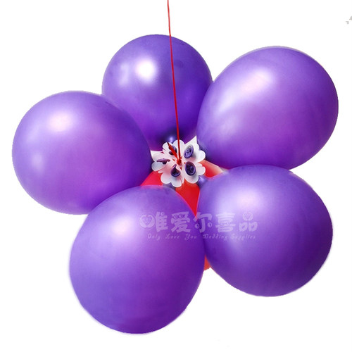 5寸气球夹 双层梅花夹锁片派对花朵造型气球马卡龙色迷你小号气球 - 图0
