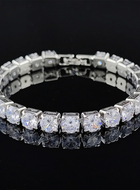 wish跨境电商网球手链女锆石金色玫瑰金满钻手串速卖通手饰5650