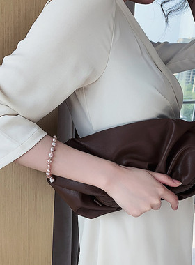 巴洛克天然珍珠闺蜜手链手串ins小众设计首饰姐妹信物网红手镯