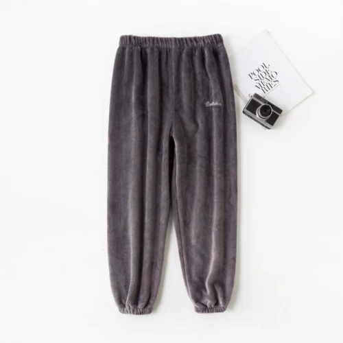 Демисезонные утепленные фланелевые коралловые бархатные штаны для отдыха