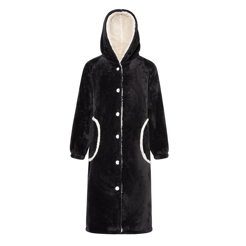 冬季珊瑚绒睡袍男加绒 丝萝春秋睡衣/家居服套装