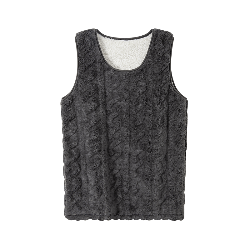 冬季加厚羊羔绒马甲男士老年法兰绒加绒大码护背保暖女背心珊瑚绒,淘宝优惠券,粉丝福利购,淘宝优惠卷
