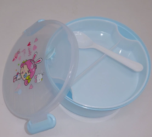 Двухэтажный пластиковый ланч-бокс, ложка с уплотнителем