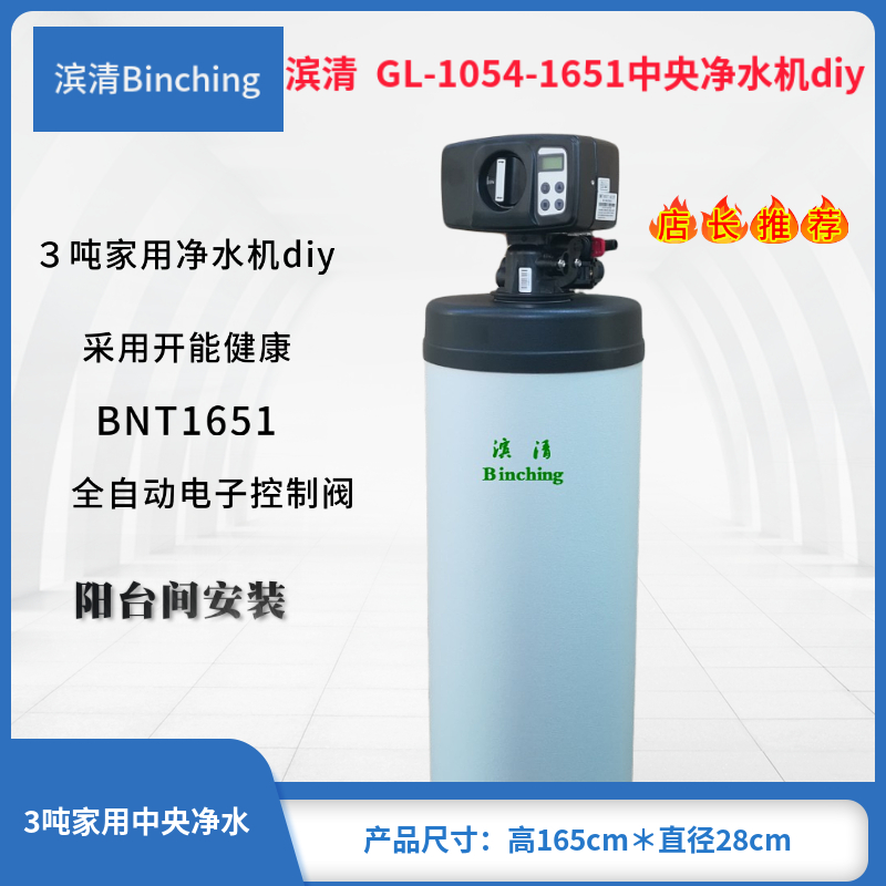 滨清 3吨全自动中央净水机GL-1054-BNT1651全屋净化自来水过滤diy - 图0