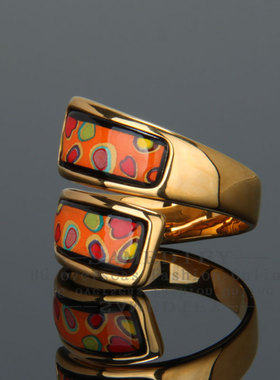 陶瓷设计师款ins复古夸张戒指