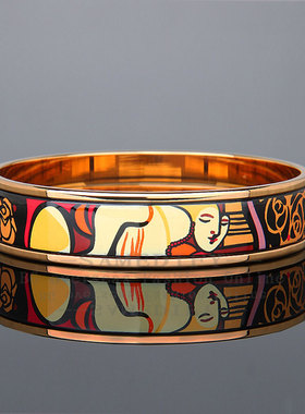 毕加索梦手工画珐琅手镯